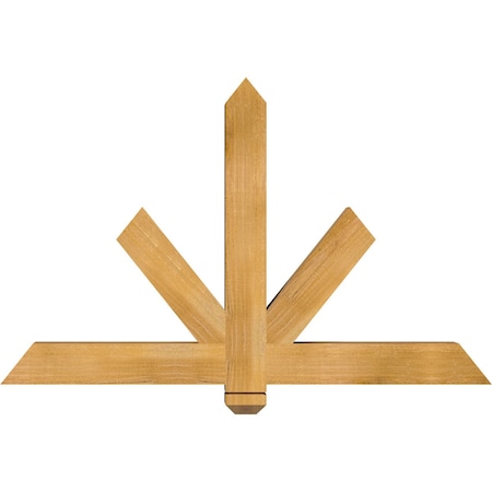 Ekena Millwork Kennewick Rough Sawn Timber Gable Bracket, Western Red Cedar, 48"W x 30"H x 4"D x 4"F, 15/12 Pitch GBW048X30X0404KEN00RWR